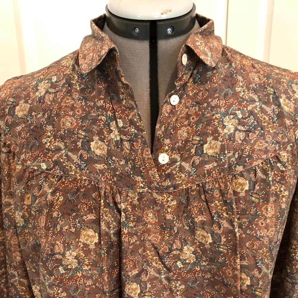 Vintage Handmade Silk Cacharel Blouse